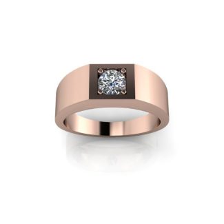 Inel de dama din aur roze14K, piatra zirconiu