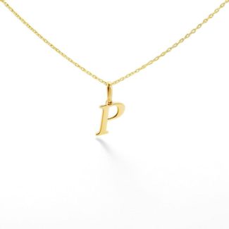 Pandativ din aur de 14k in forma de litera P