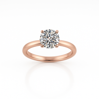 Inel de logodna din aur roze 14K , piatra zirconiu